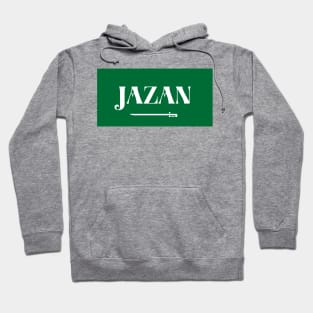 Jazan City in Saudi Arabian Flag Hoodie